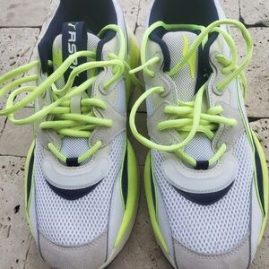 Puma RS2K Neon Green and Navy Sneakers